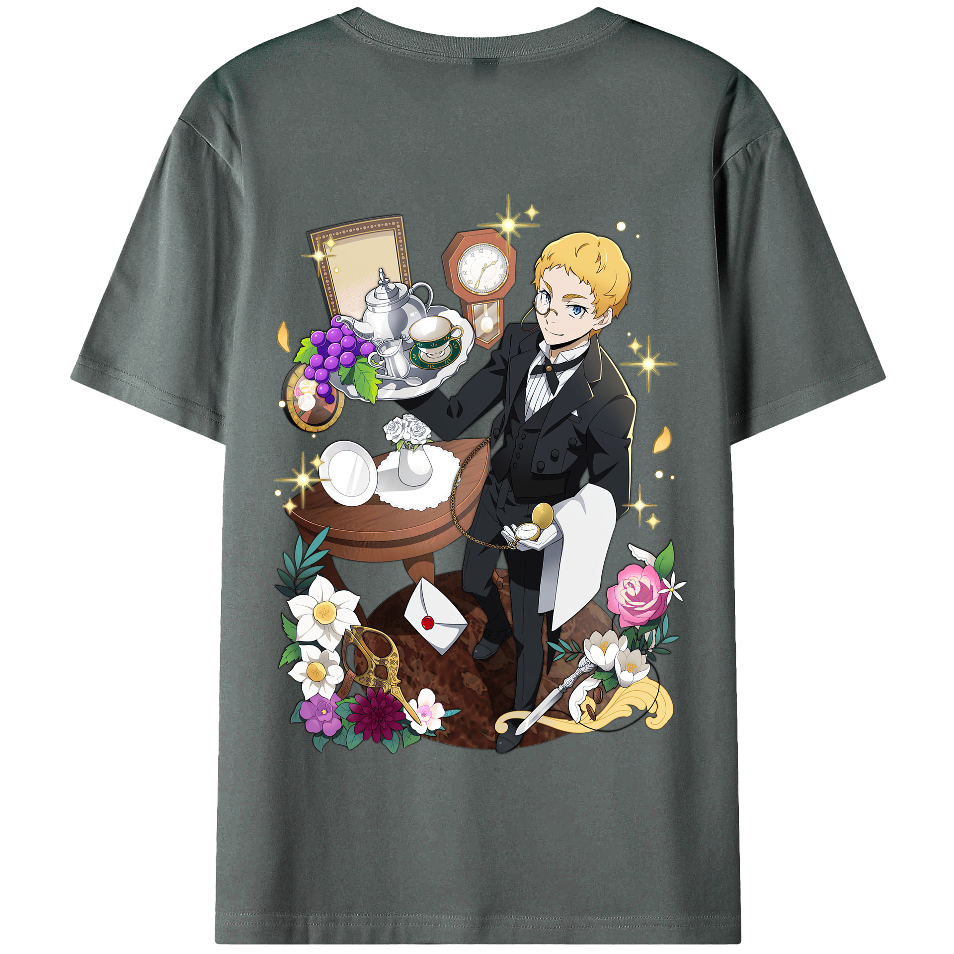 （画像用） 文豪ストレイドッグス Bungo Stray Dogs 綿100％半袖Tシャツ（背面プリント）